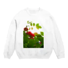 hiroki-naraのバラ　薔薇　rose DATA_P_117 Crew Neck Sweatshirt