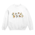 mofusandの花より団子にゃん Crew Neck Sweatshirt