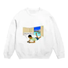 いっつ　あ　すもーるわーるどのひきこモルディブ Crew Neck Sweatshirt