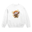 ザ・ワタナバッフルの大耳のレッサーパンダ "爆笑" Crew Neck Sweatshirt