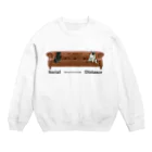 犬グッズの店しえるぶるーのソーシャルディスタンス　パグ Crew Neck Sweatshirt