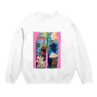 Rの80’sジーンズイラスト Crew Neck Sweatshirt