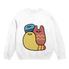 なつぽむ。のカラフルな謎の生き物3人 Crew Neck Sweatshirt