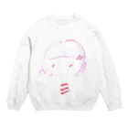 いりこのきりえのボーダーちゃん Crew Neck Sweatshirt