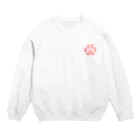 女以🍺のにくきゅー。 Crew Neck Sweatshirt