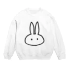 irusuのうさフェイス Crew Neck Sweatshirt