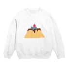 だらだらコアラのプリンでだらだらするコアラ Crew Neck Sweatshirt