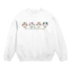 りんころRinのソーing部の保護猫　名言２　雲の向こうはいつも青空　 Crew Neck Sweatshirt