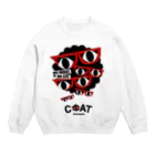 キャッティ（オフィシャル）ネコ好き集まれ!!の赤メガネがいっぱい Crew Neck Sweatshirt