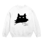 キャッティ（オフィシャル）ネコ好き集まれ!!のBLACK CATシリーズ（ネコ/猫） Crew Neck Sweatshirt