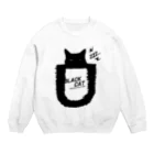 キャッティ（オフィシャル）ネコ好き集まれ!!のBLACK CATシリーズ2（ネコ/猫） Crew Neck Sweatshirt