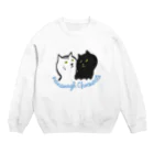 nananogh chocolataのタロまる　ブルー Crew Neck Sweatshirt