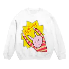 おはなまとぺ@LINEスタンプ販売中の宇佐山月子のバンザーイ Crew Neck Sweatshirt