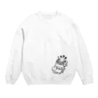 PokuStarの空打ちのイヌ Crew Neck Sweatshirt