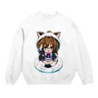 みくる（瑞井見來）の眼鏡キャラ Crew Neck Sweatshirt