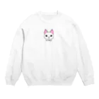 enu. のHey, laugh!(白猫) Crew Neck Sweatshirt