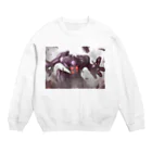 ドリルあたまの切り裂き魔っぽいの。 Crew Neck Sweatshirt