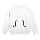 AURA_HYSTERICAのf字孔 Crew Neck Sweatshirt