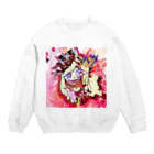 だぶりゅー^p^の溶けた監視 Crew Neck Sweatshirt