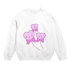 かわいいもののおみせ　いそぎんちゃくのハートの風船 Crew Neck Sweatshirt