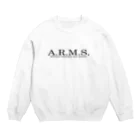 A.R.M.S.のメインロゴスウェット ホワイト Crew Neck Sweatshirt