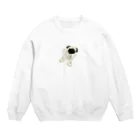 パグのリアルなパグ Crew Neck Sweatshirt