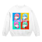 なで肩うさぎの美香堂のPOWER POP GIRL Crew Neck Sweatshirt