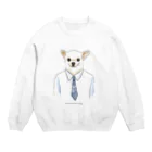 mogula@修行中の働く犬 Crew Neck Sweatshirt