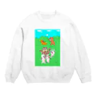 tororomuseumの迫る災難 Crew Neck Sweatshirt