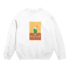 しろポン酢のポスター風なメロンクリームソーダ Crew Neck Sweatshirt