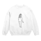  むきむき   地球生活のおんなの子 Crew Neck Sweatshirt