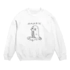 tamimi1216のAMABIEアマビエ　黒インク Crew Neck Sweatshirt