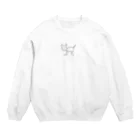 ナオ / CandyLip店のシュールな猫 Crew Neck Sweatshirt