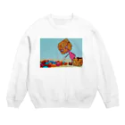 OKASHI NA IKIMONOの紙袋くんとグミ Crew Neck Sweatshirt