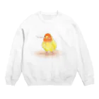 まめるりはことりのコザクラインコ　レイ【まめるりはことり】 Crew Neck Sweatshirt