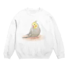 まめるりはことりのオカメインコ　シナモン【まめるりはことり】 Crew Neck Sweatshirt