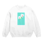 Allium caeruleum アリウム コエルレウムのシンビジウム 1月 Crew Neck Sweatshirt