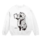 sahokoのたちよみたぬき Crew Neck Sweatshirt