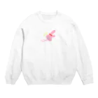 なめこびとのねむいからねる紅うさぎ Crew Neck Sweatshirt