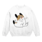 マツバラのもじゃまるしりもち Crew Neck Sweatshirt