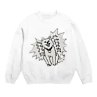 ごりおし伝説の笑っている犬 Crew Neck Sweatshirt