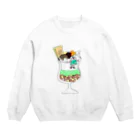 猫田徹のぱふぇと女子高生 Crew Neck Sweatshirt