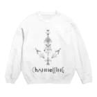 SANKAKU DESIGN STOREの宇宙からの交信。CHANNELING.B 黒 Crew Neck Sweatshirt