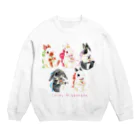 しず華＊(カラー･リボンボン)のぬいぐるみぎゅっ　うさぎシリーズ Crew Neck Sweatshirt