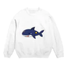 Yuuのオリジナルイラスト5 サメ1号(黄色ver) Crew Neck Sweatshirt