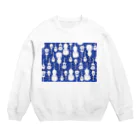 東風のマンドリンオーケストラ(blue,dot) Crew Neck Sweatshirt