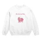 onehappinessのポメラニアンとデイジー Crew Neck Sweatshirt