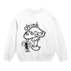 おててといっしょのきのこdrink Crew Neck Sweatshirt