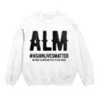 SANKAKU DESIGN STOREのAsian Lives Matter。 黒 Crew Neck Sweatshirt