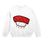 Yuuのyuuオリジナルイラスト10 お寿司ネタ-tuna- Crew Neck Sweatshirt